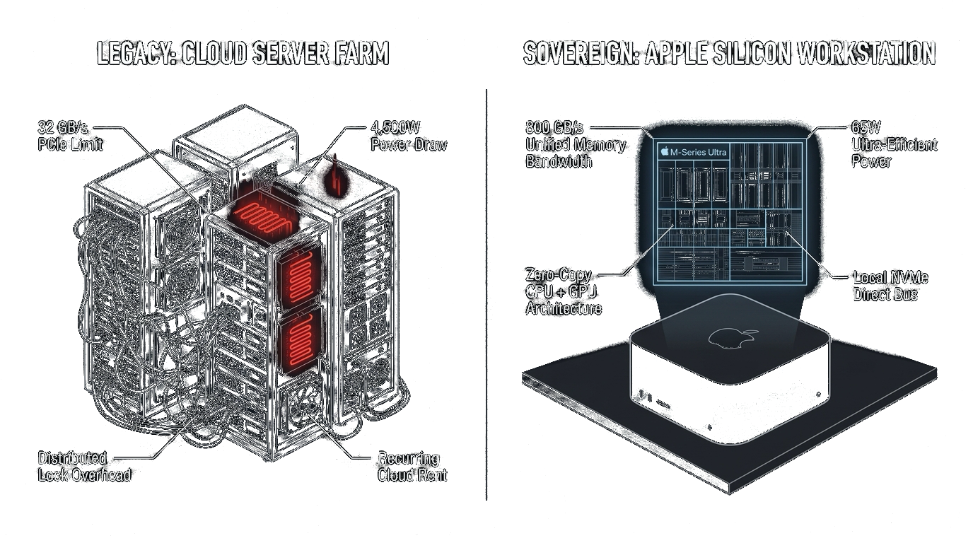Hardware Comparison: Cloud Server Farm vs. Apple Silicon Unified Memory